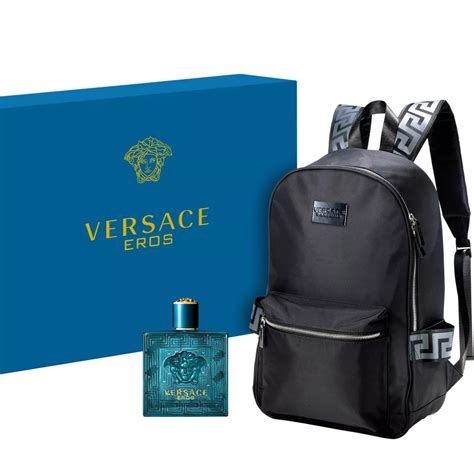 versace man cologne with bag.